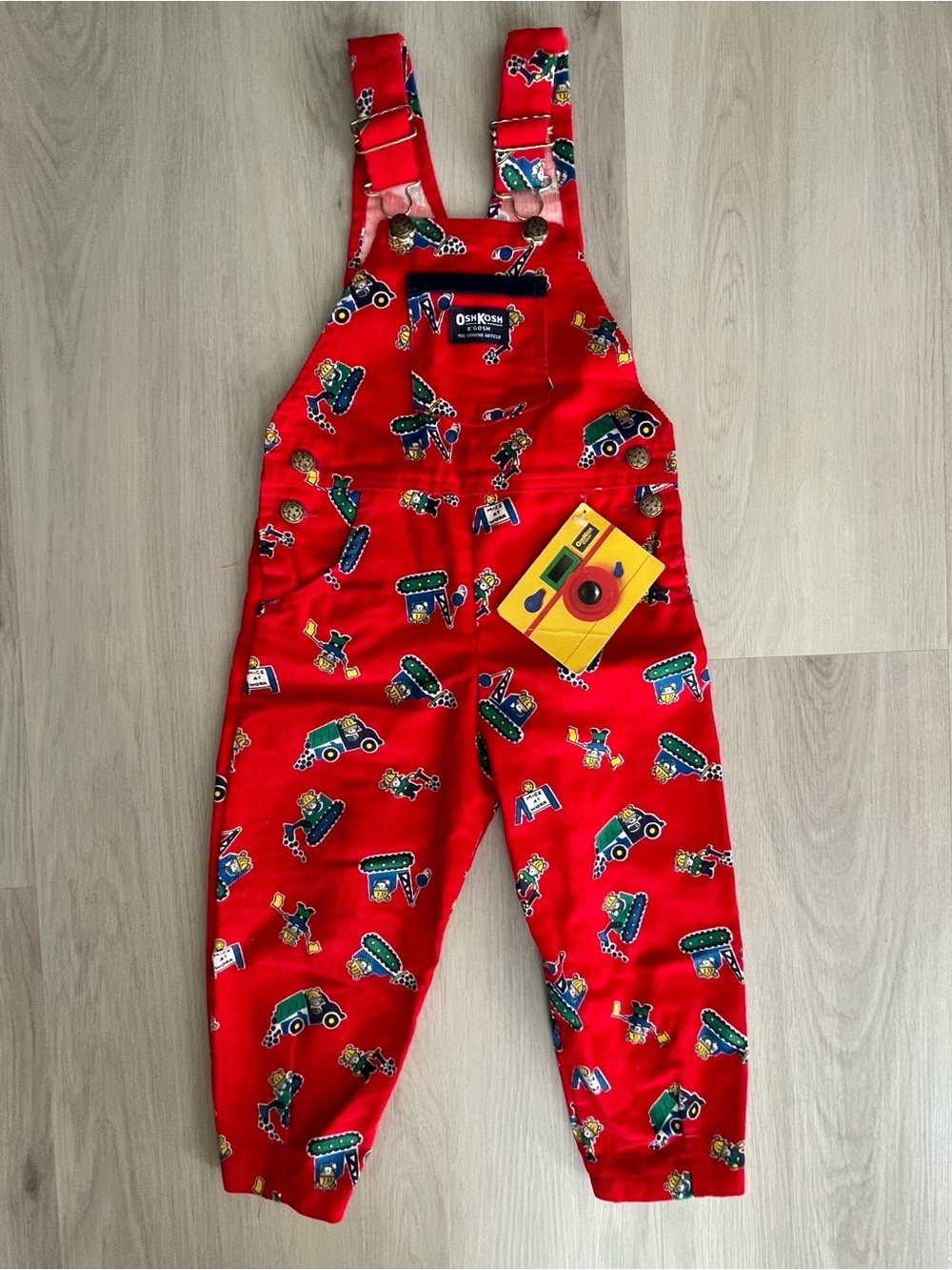 Vintage OshKosh B'gosh “Mice at Work” Corduroy Kids Overalls
